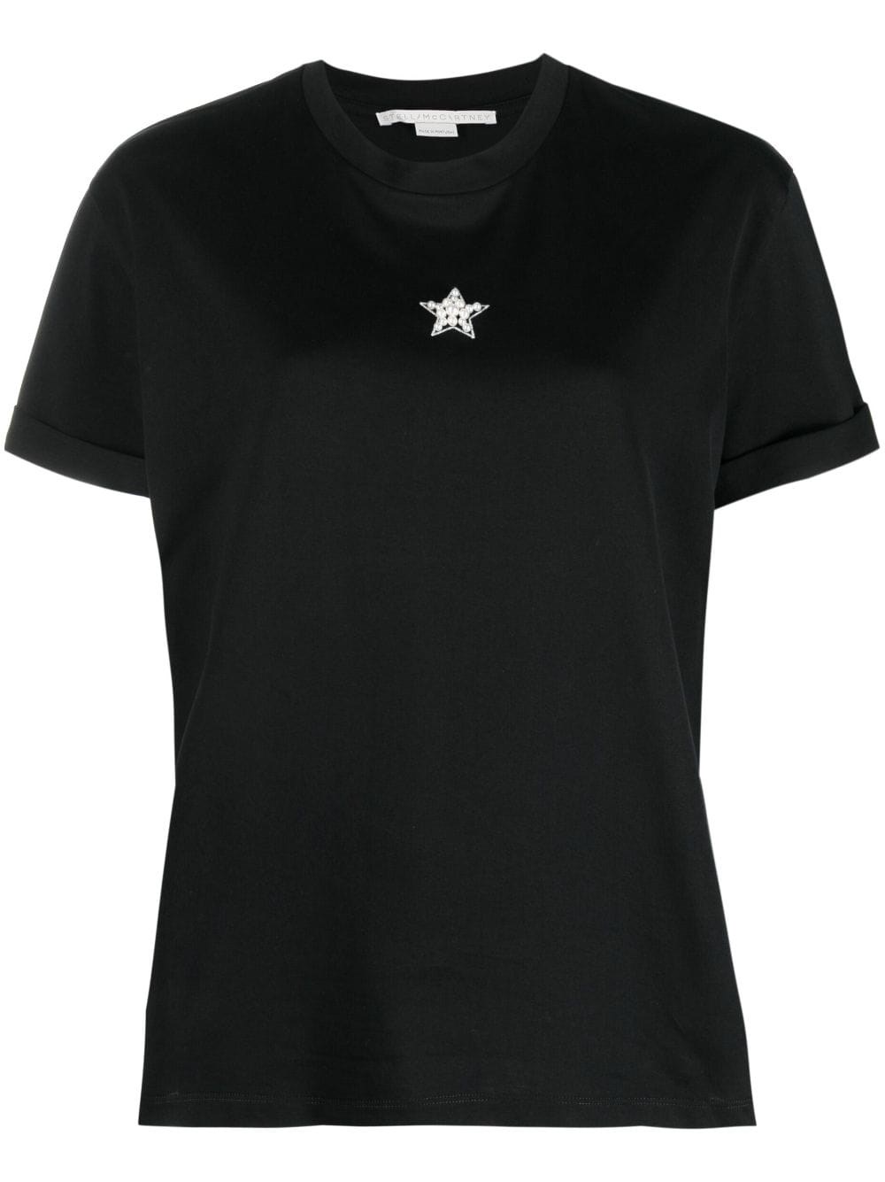 Shop Stella Mccartney T-shirt Cotone Nero In Black