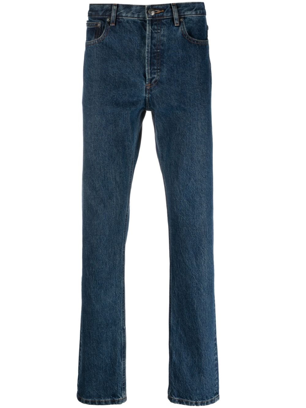 Shop Apc Jeans In Denim Blu In Blue