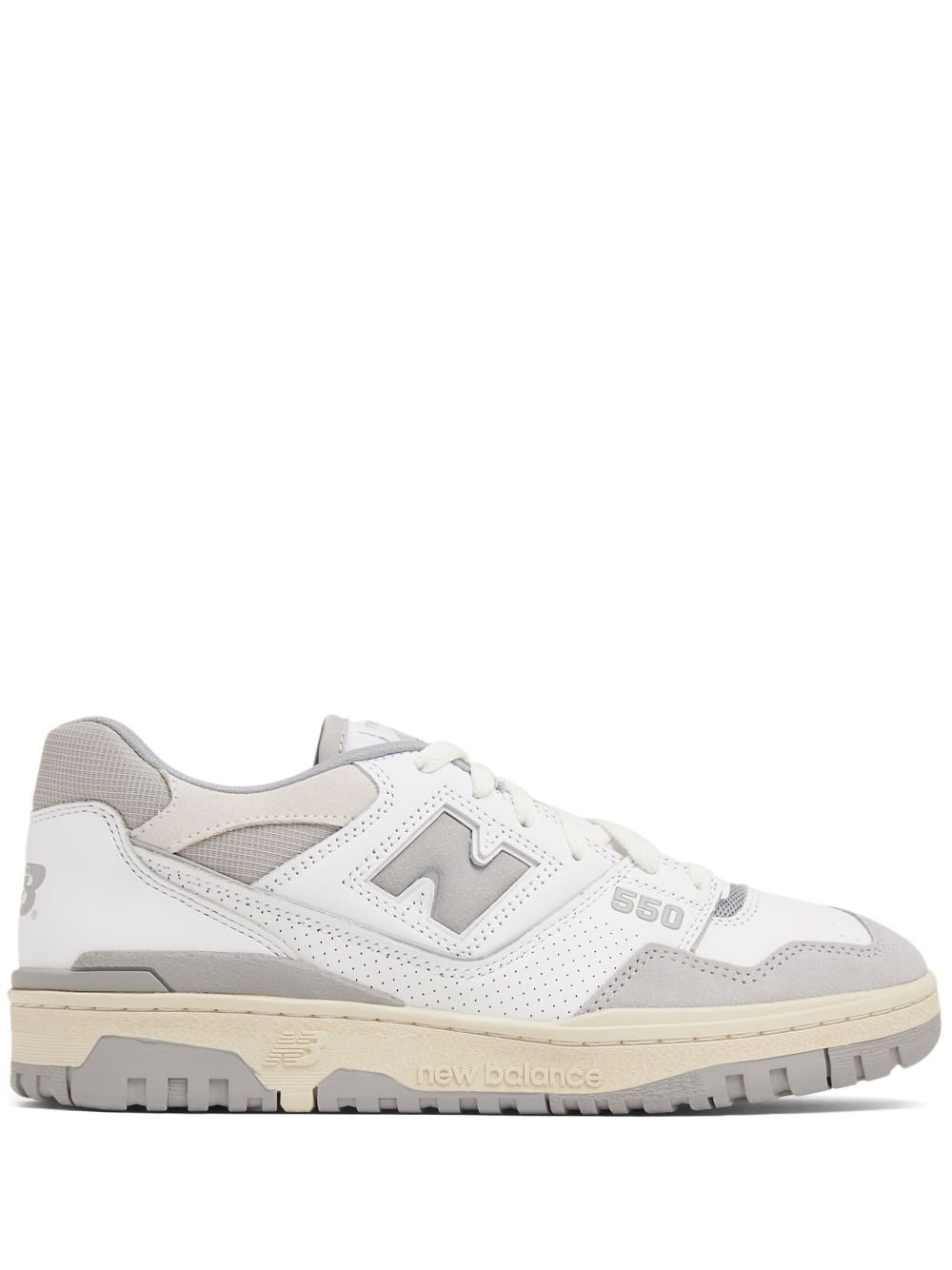 New Balance 550 Logo-embossed Leather Trainers In White