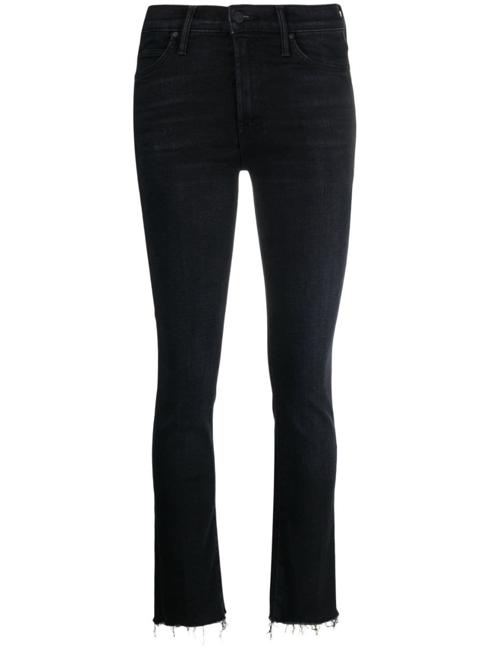 Shop Mother Jeans Cotone Nero In Blue