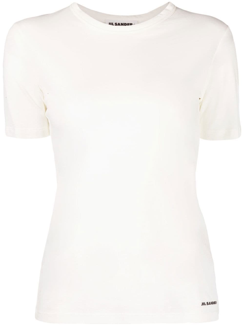 Shop Jil Sander T-shirt In Cotone Bianco In White