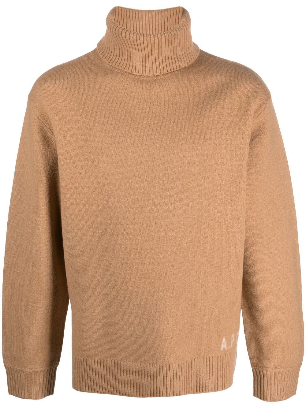 Shop Apc Maglione Misto Lana Beige In Bianco