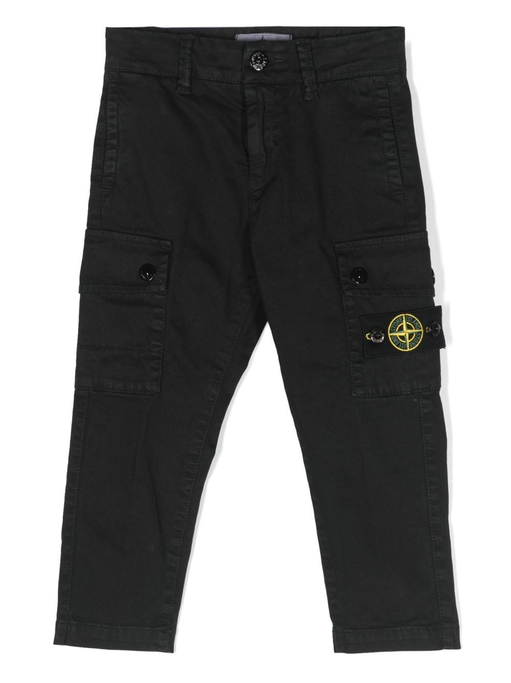 Stone Island Kids' Pantaloni In Black