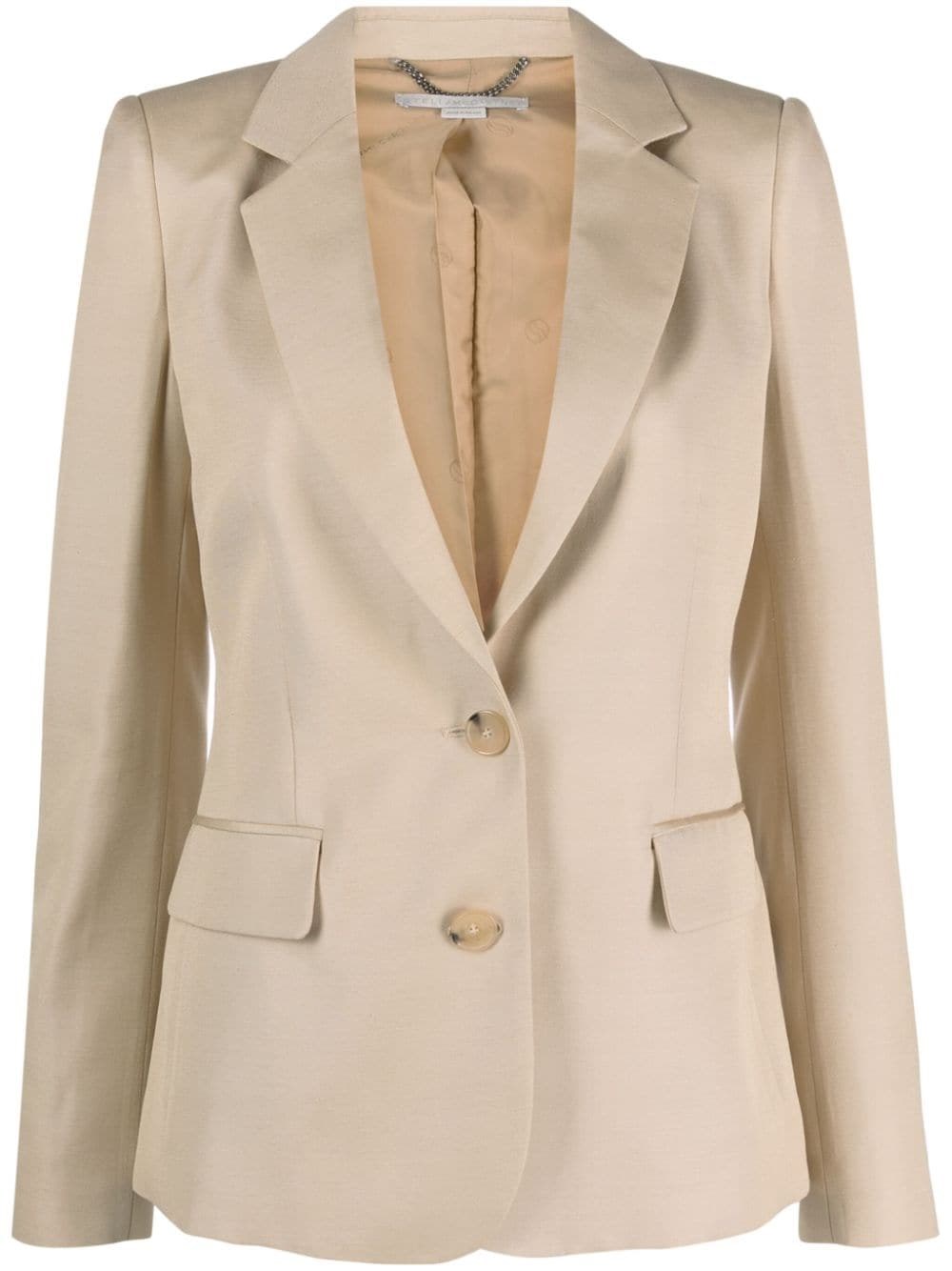 Shop Stella Mccartney Iconico Blazer Con Revers Classici In White