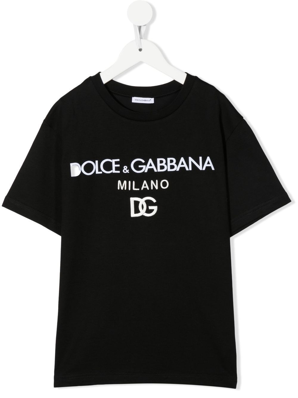 Dolce & Gabbana Kids' T-shirt Con Stampa In Black