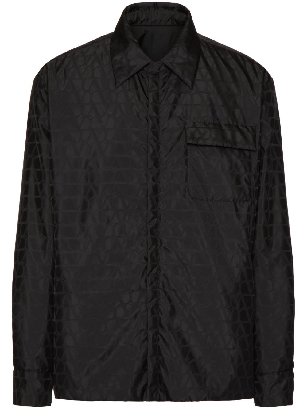 Shop Valentino Giacca-camicia Toile Iconographe In Black
