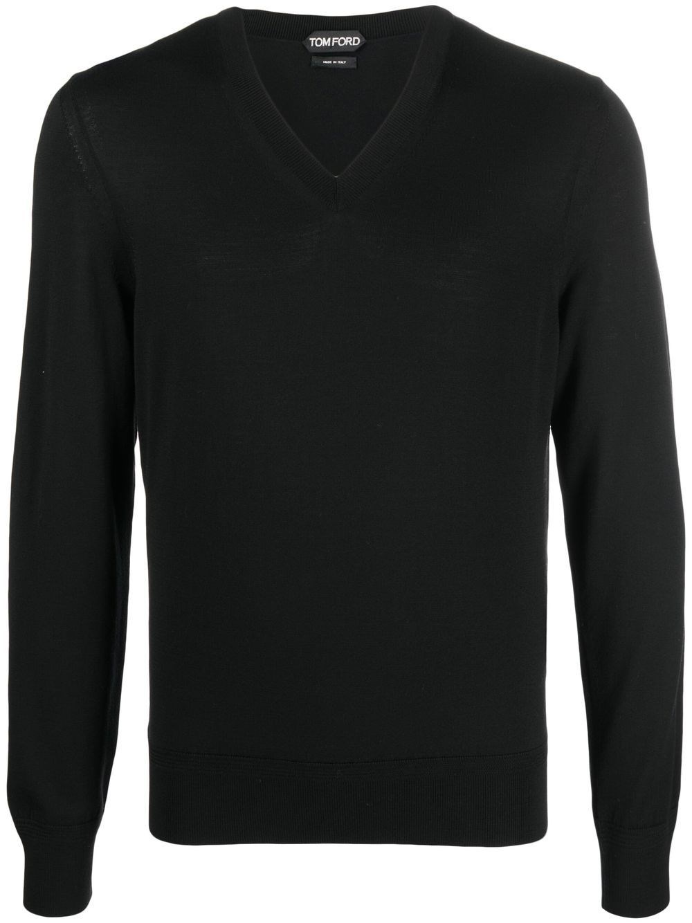 Tom Ford Maglione Con Scollo A V In Nero