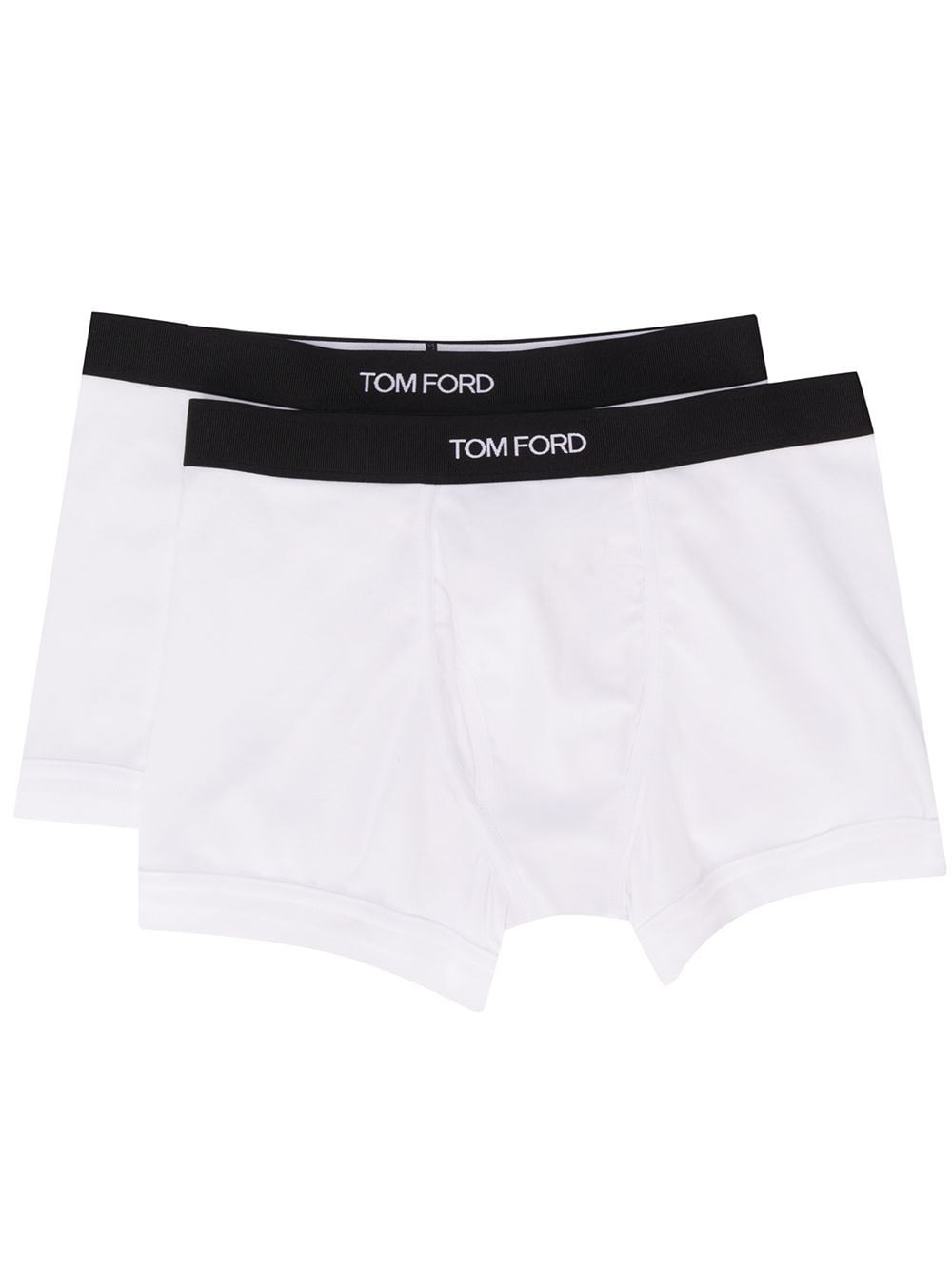 Shop Tom Ford Boxer Con Banda Logo In White