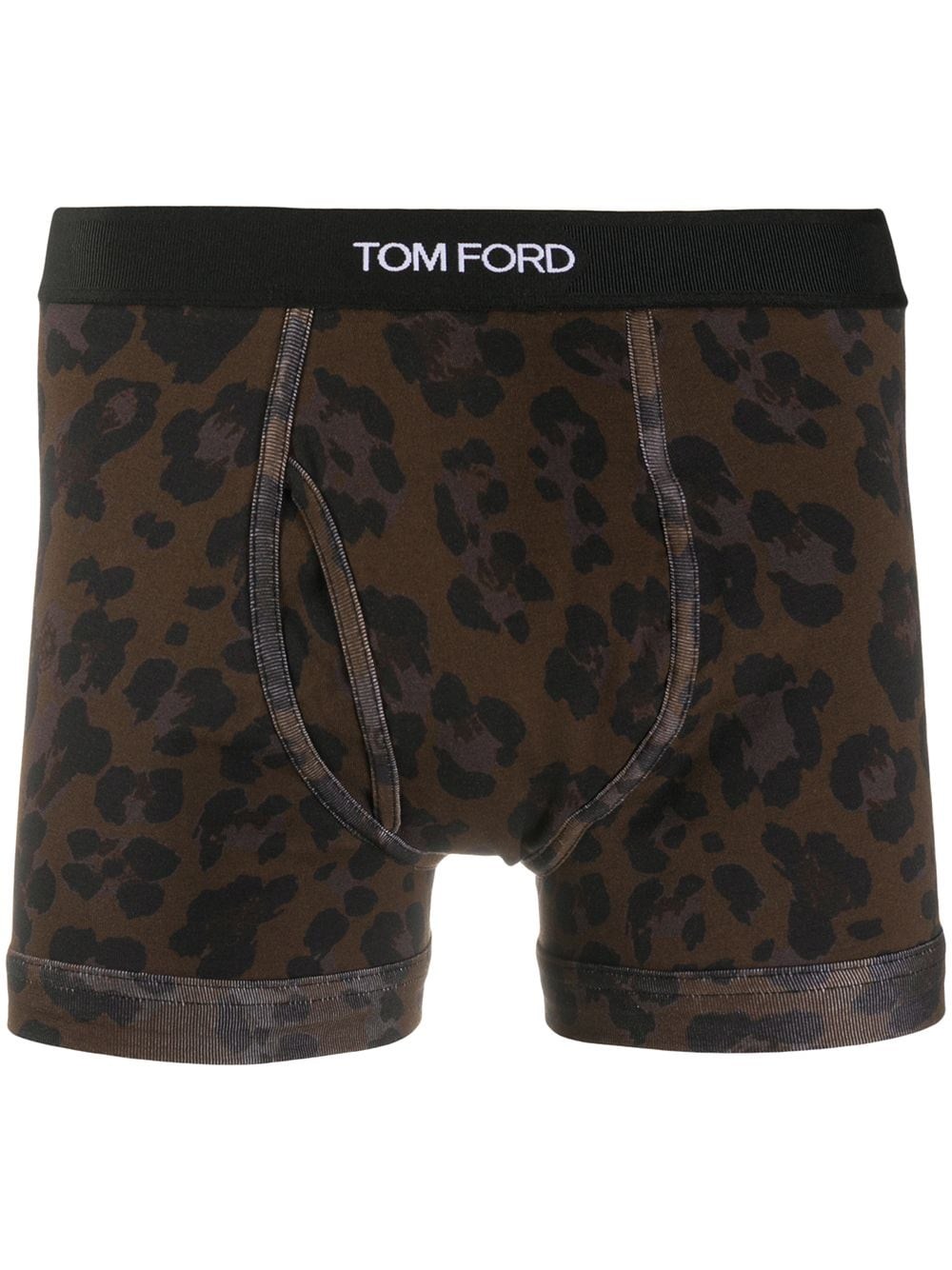 Shop Tom Ford Boxer Con Stampa In Marrone