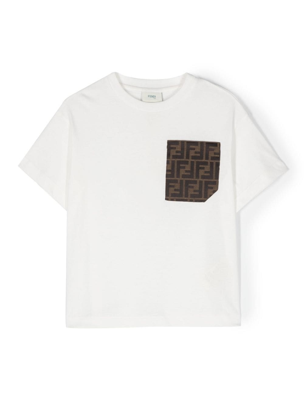 Shop Fendi T-shirt Jersey Tinto In Bianco