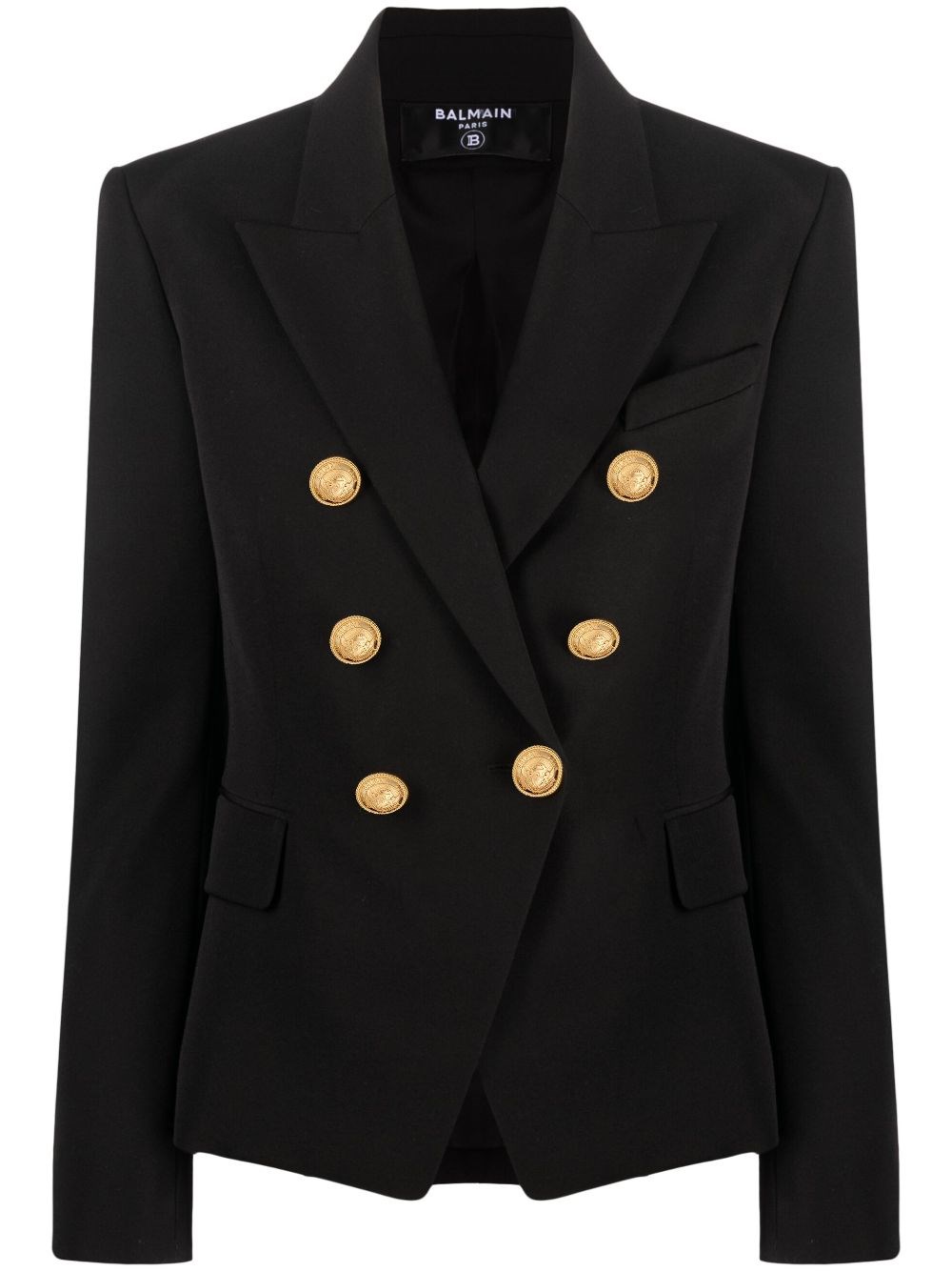 Shop Balmain Blazer In Nero