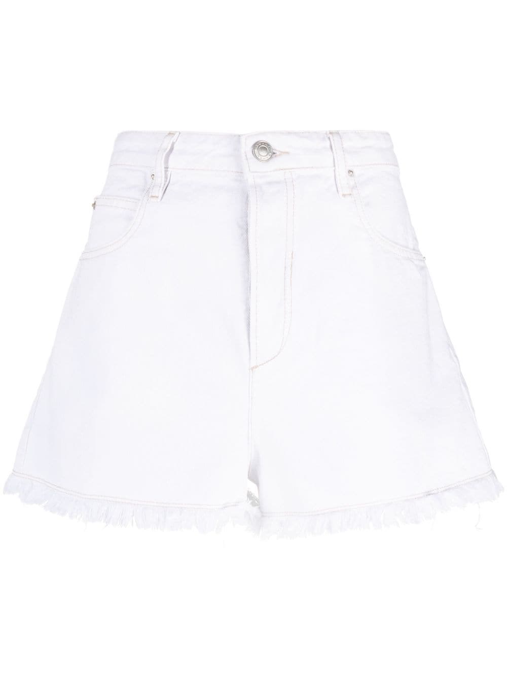 Shop Isabel Marant Shorts Denim Lesia In White