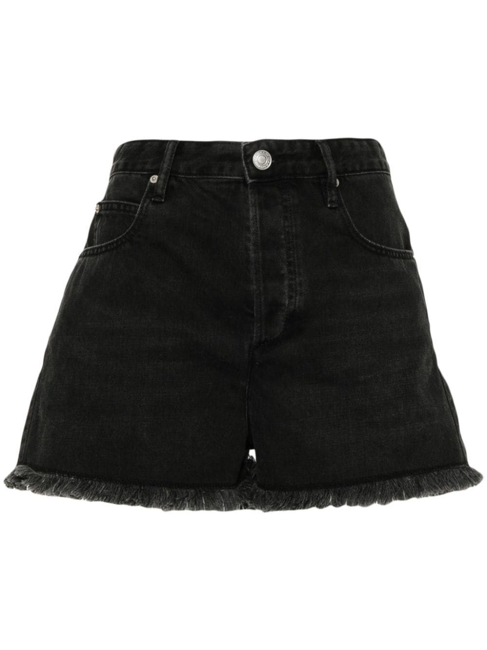 Shop Isabel Marant Shorts Denim Lesia In Black