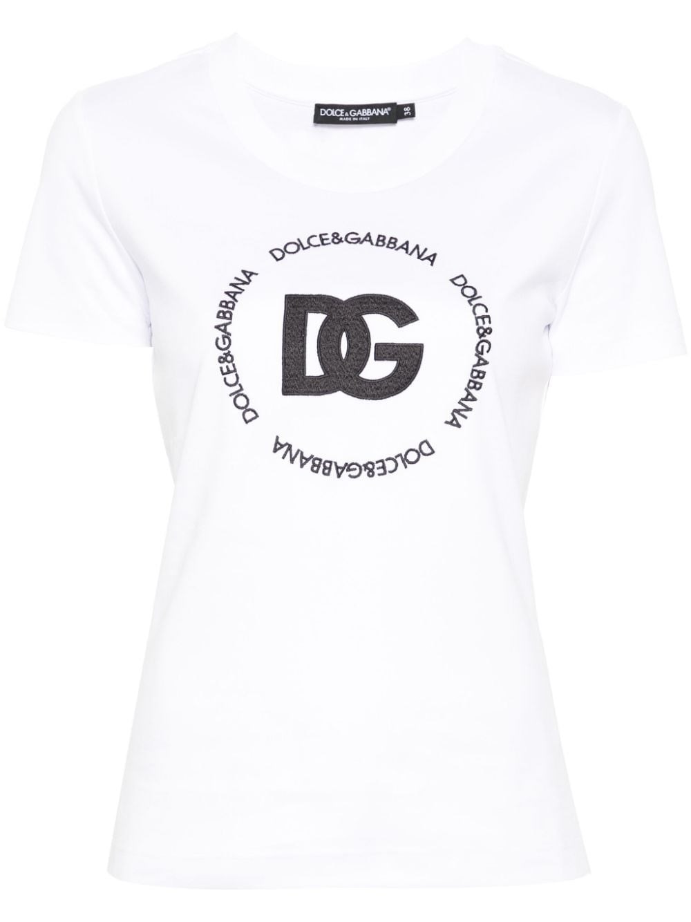 Dolce & Gabbana T-shirt Con Ricamo In White