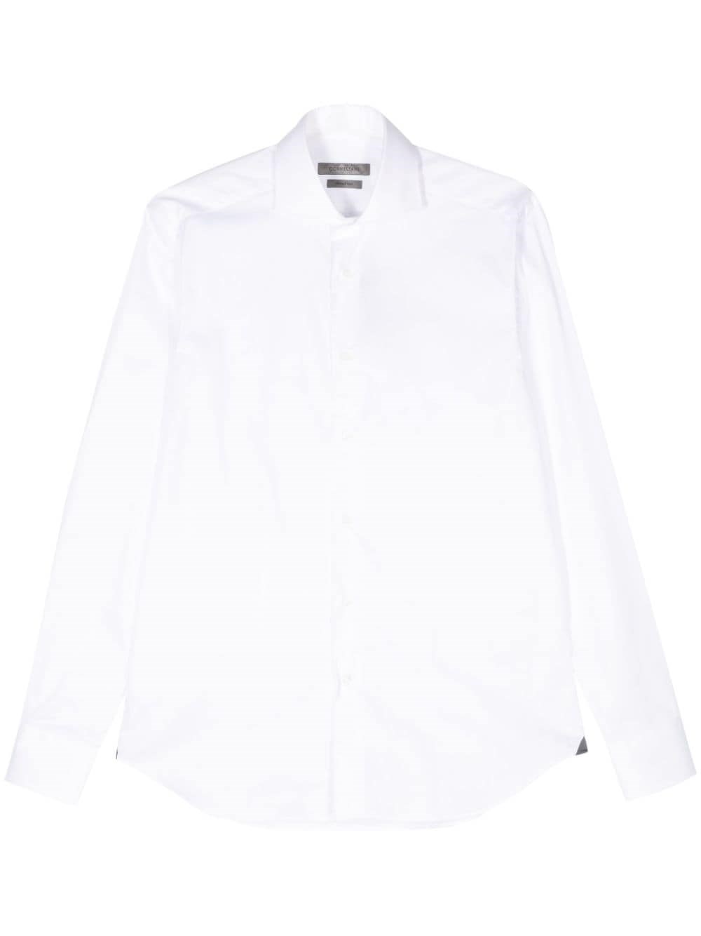 Corneliani Camicia Bianca In Cotone In White