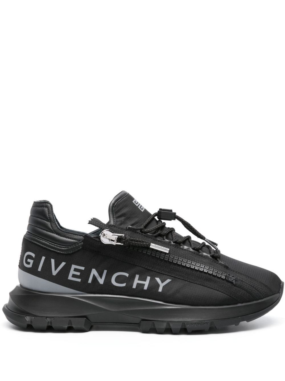Shop Givenchy Sneaker Da Running Spectre In Pelle Con Zip In Black
