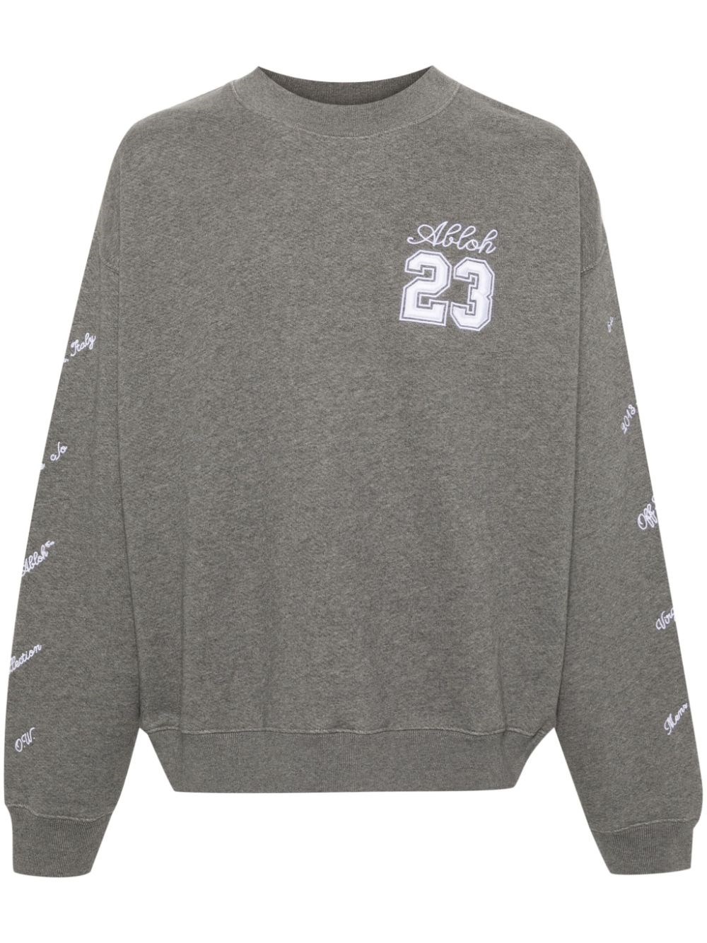 Off-white 23 Skate Cotton Sweatshirt In Grey