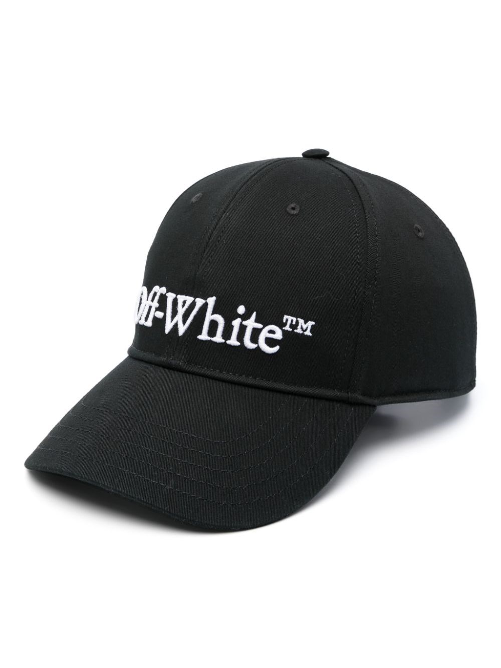 Shop Off-white Cappello Da Baseball Bookish Dril In Black