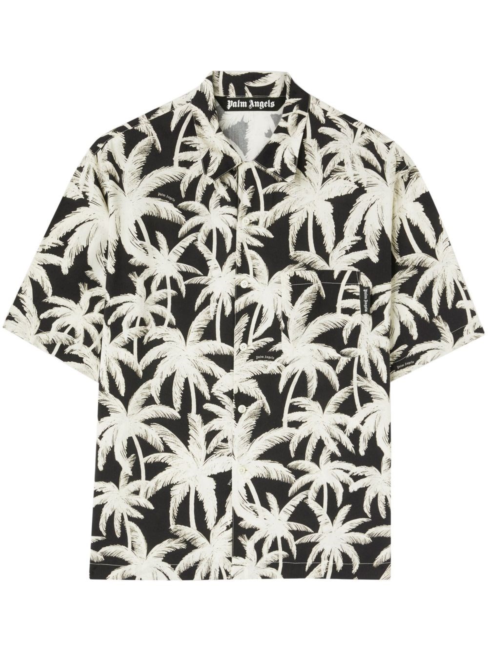 Shop Palm Angels Camicia Palms A Fiori In Black