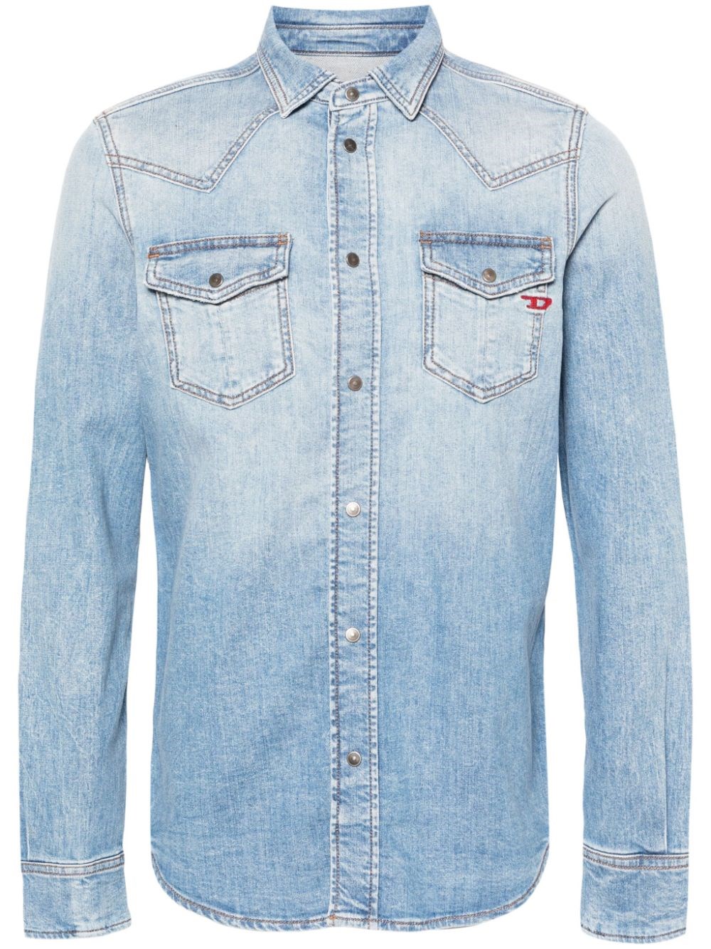 Diesel Camicia In Denim D-vega In Blue