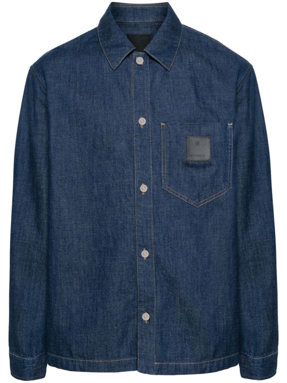 Givenchy Giacca Camicia Denim  In Blue