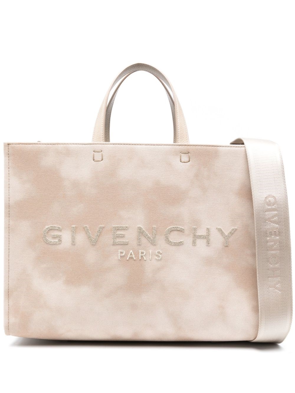 Givenchy Novità G-tote Media In Tela Tie And Dye In Gold