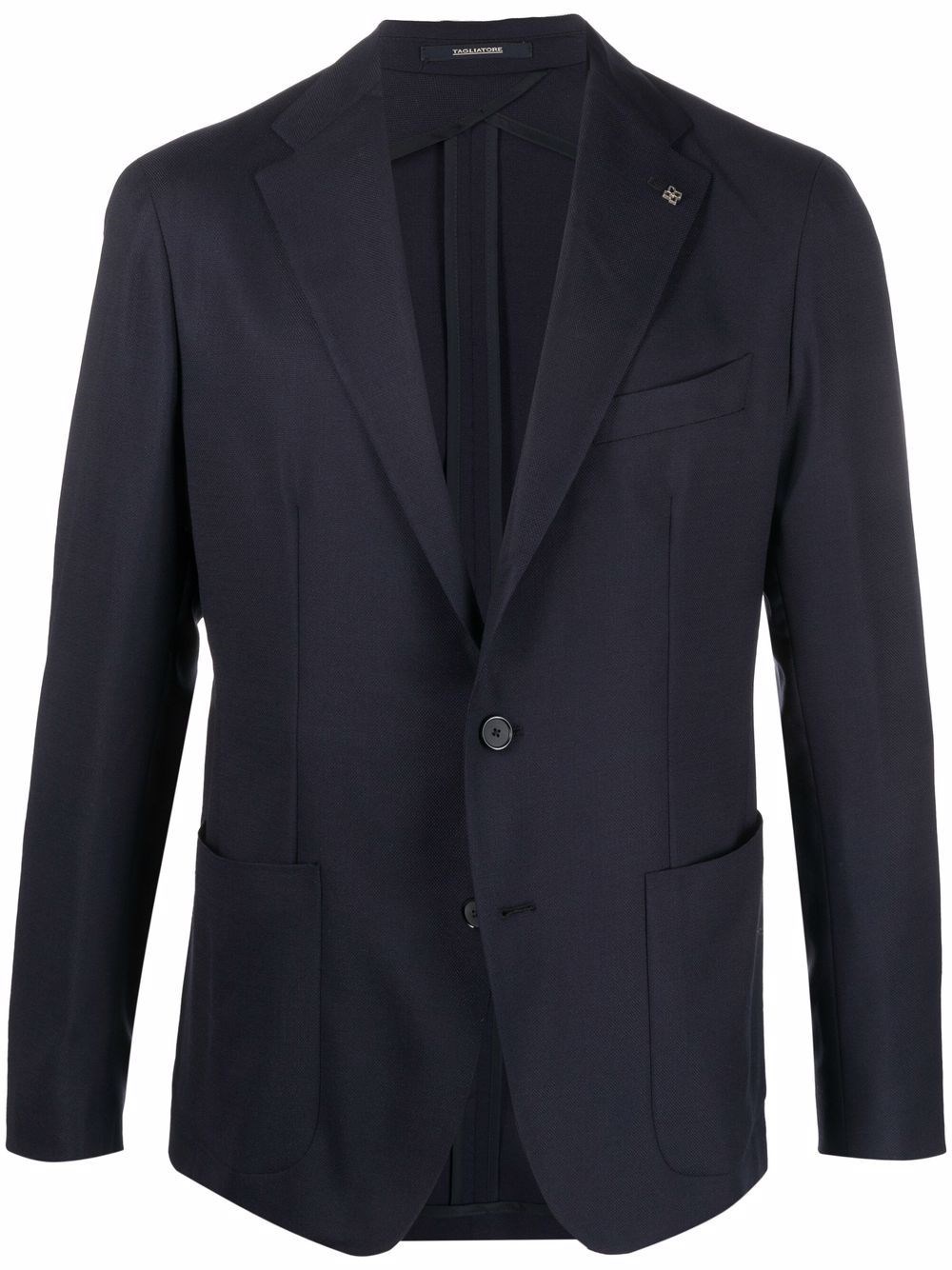 Shop Tagliatore Blazer Monopetto In Blu