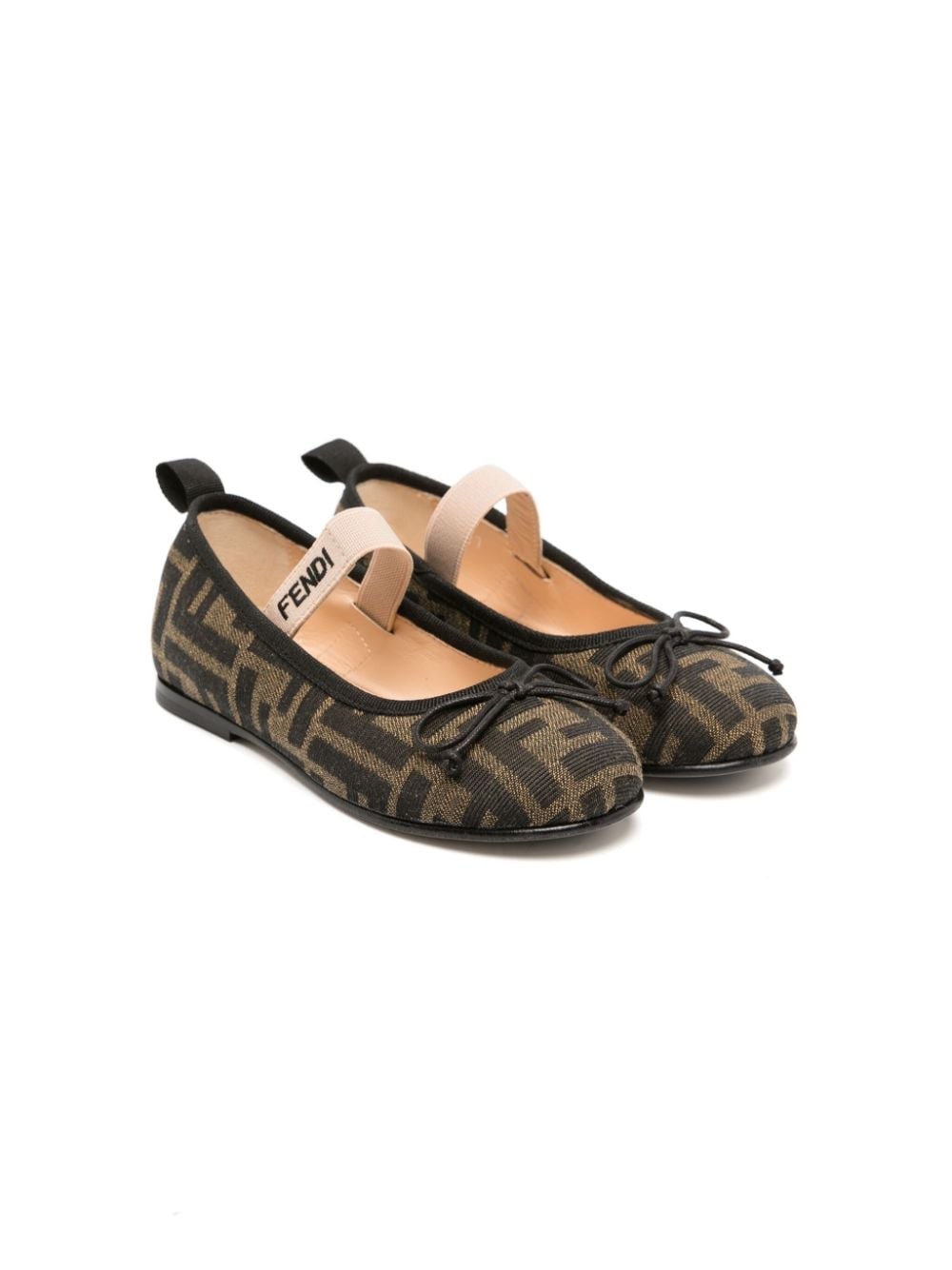 Fendi Kids' Ballerina Tess.ff+ela C/log In White