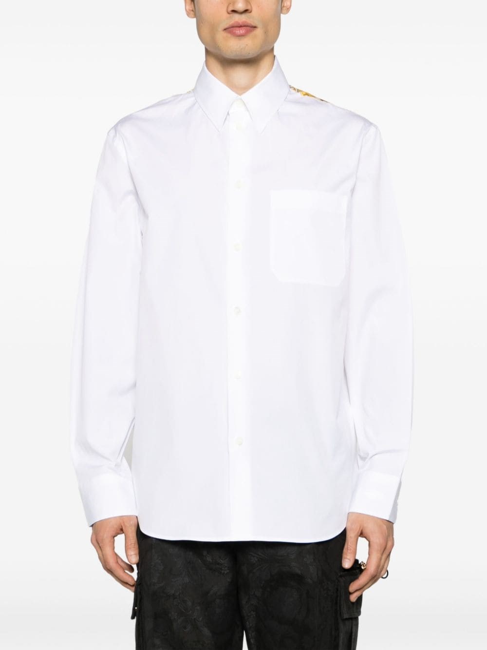 Versace Camicia Con Inserti In White
