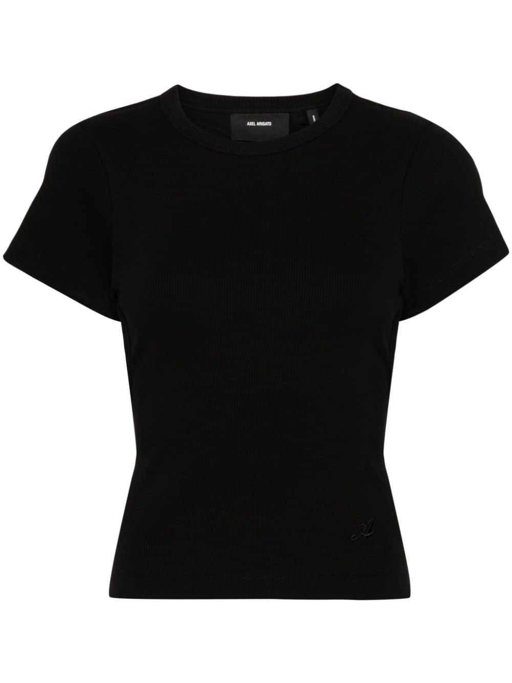 Axel Arigato Cut-out Ribbed T-shirt In Black