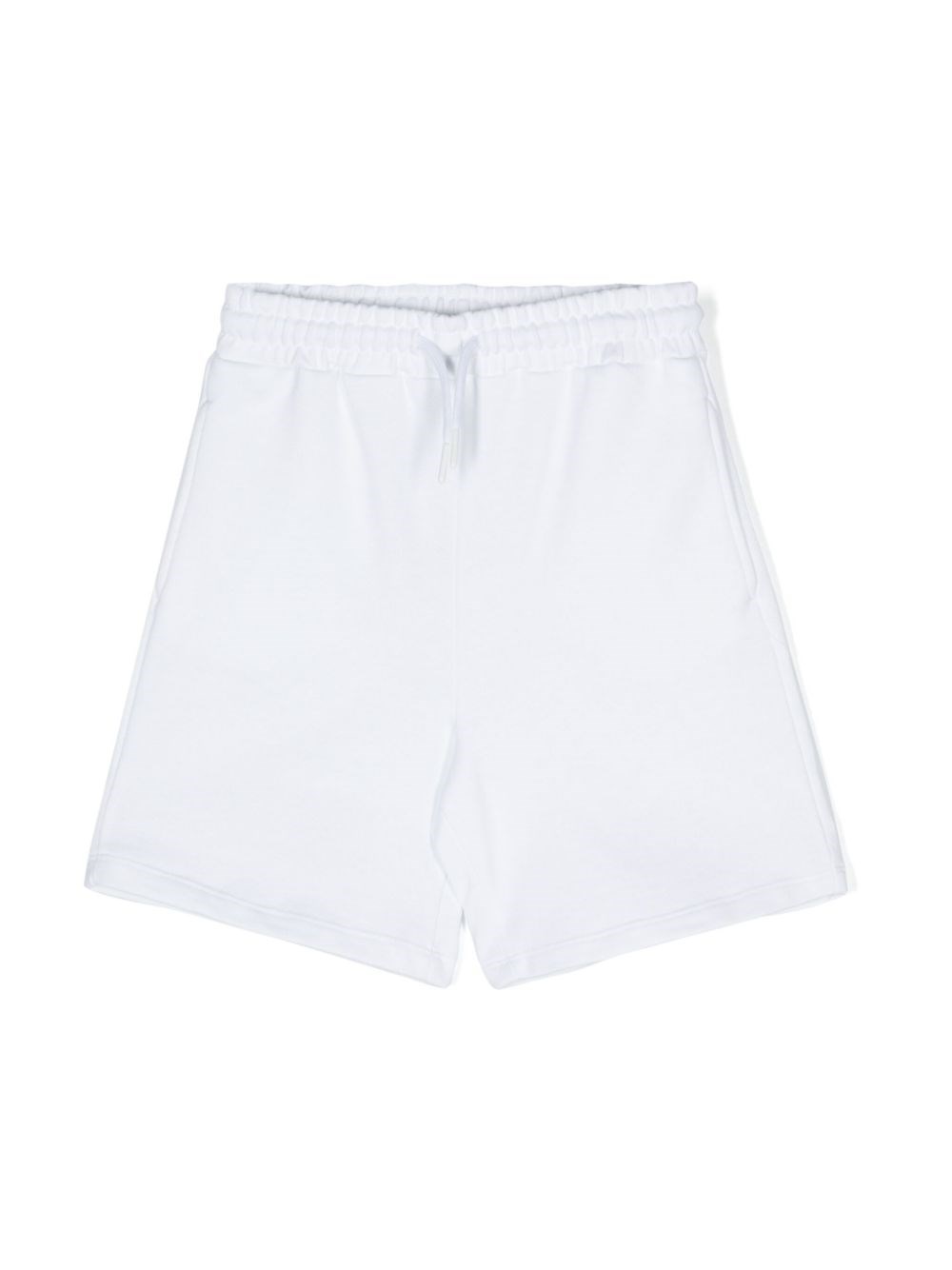 Msgm Kids' Shorts Con Stampa In White