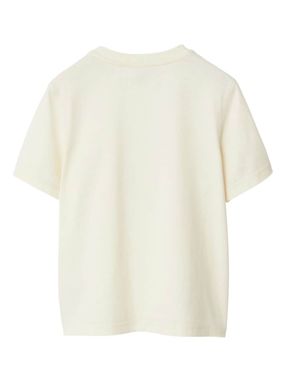 Shop Burberry T-shirt Ekd In White