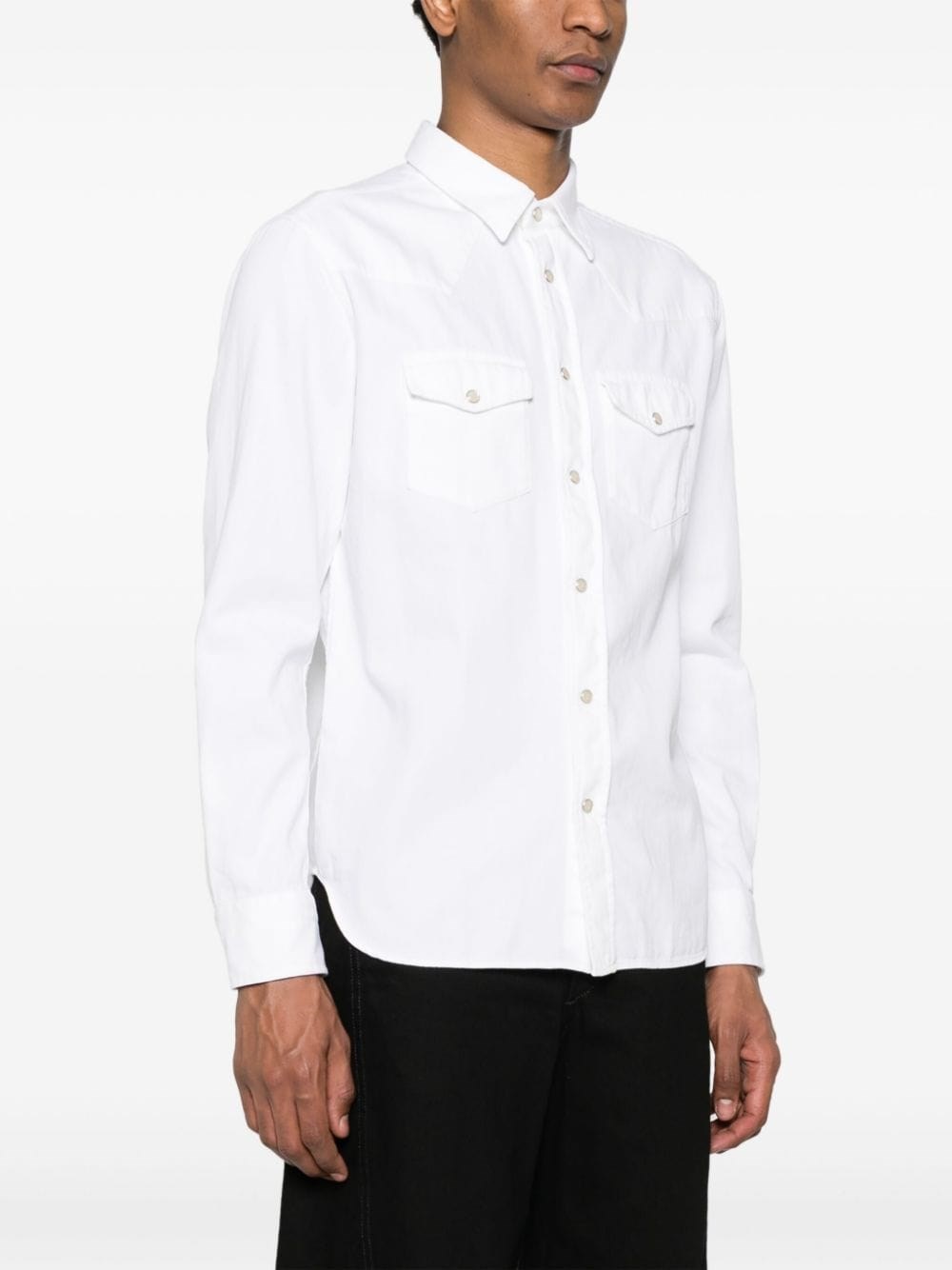 Tom Ford Camicia Con Stile Western In White