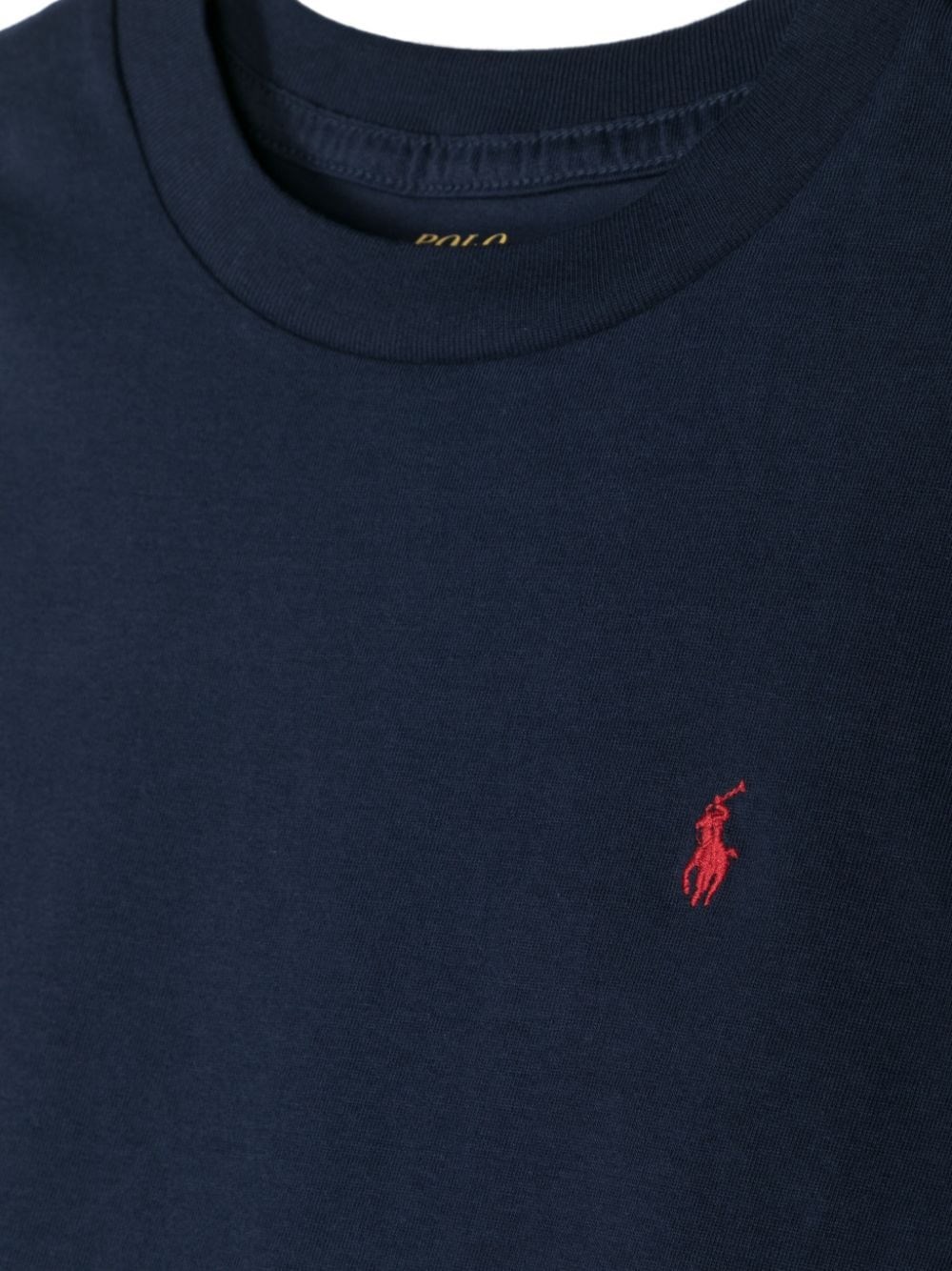 Shop Polo Ralph Lauren T-shirt Con Ricamo In Blu