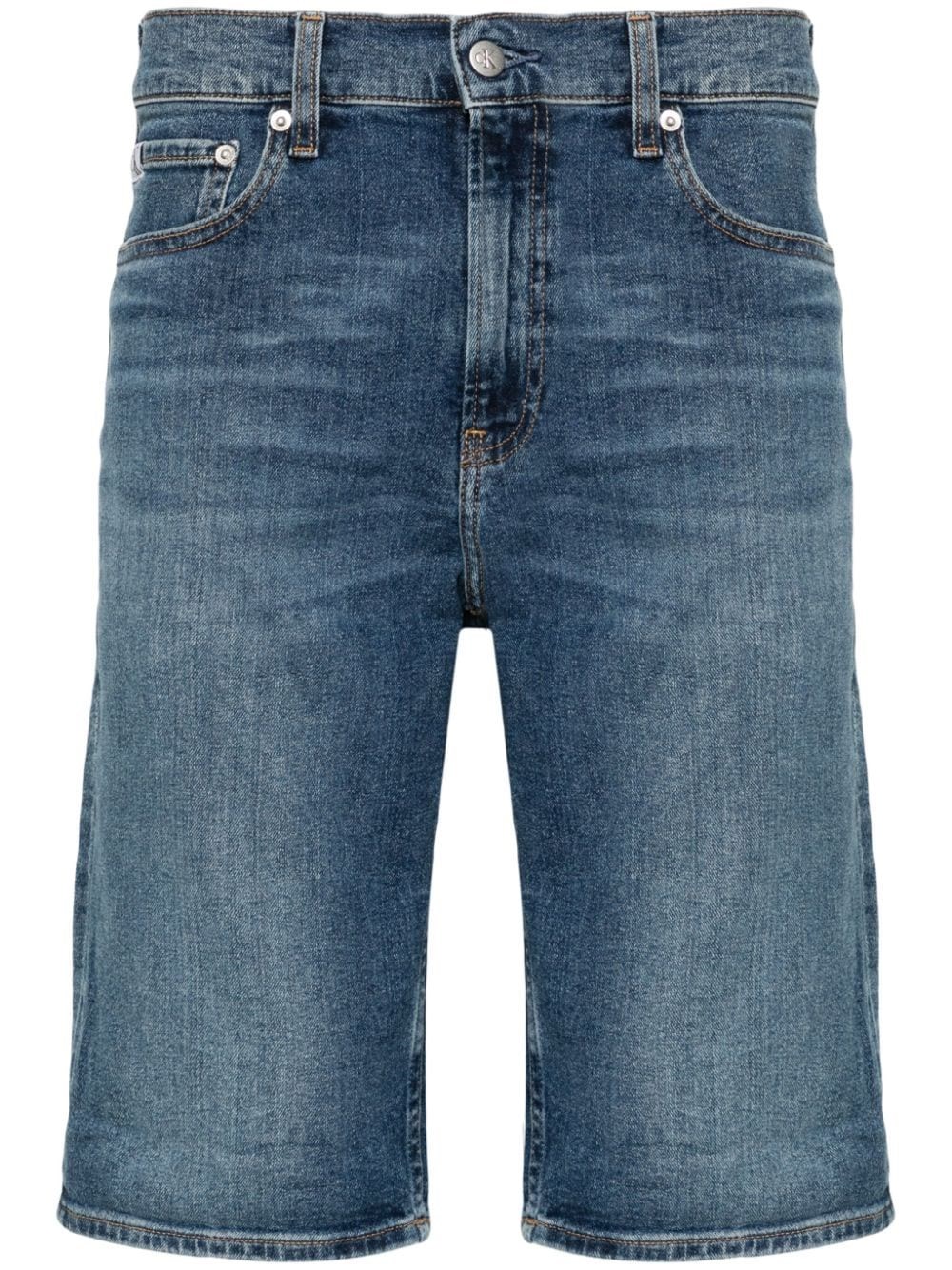 Shop Calvin Klein Jeans Est.1978 Shorts Denim Con Risvolto In Blue