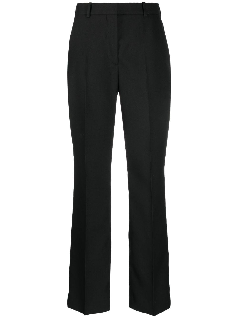 Shop Calvin Klein Pantaloni Sartoriali A Vita Alta In Black