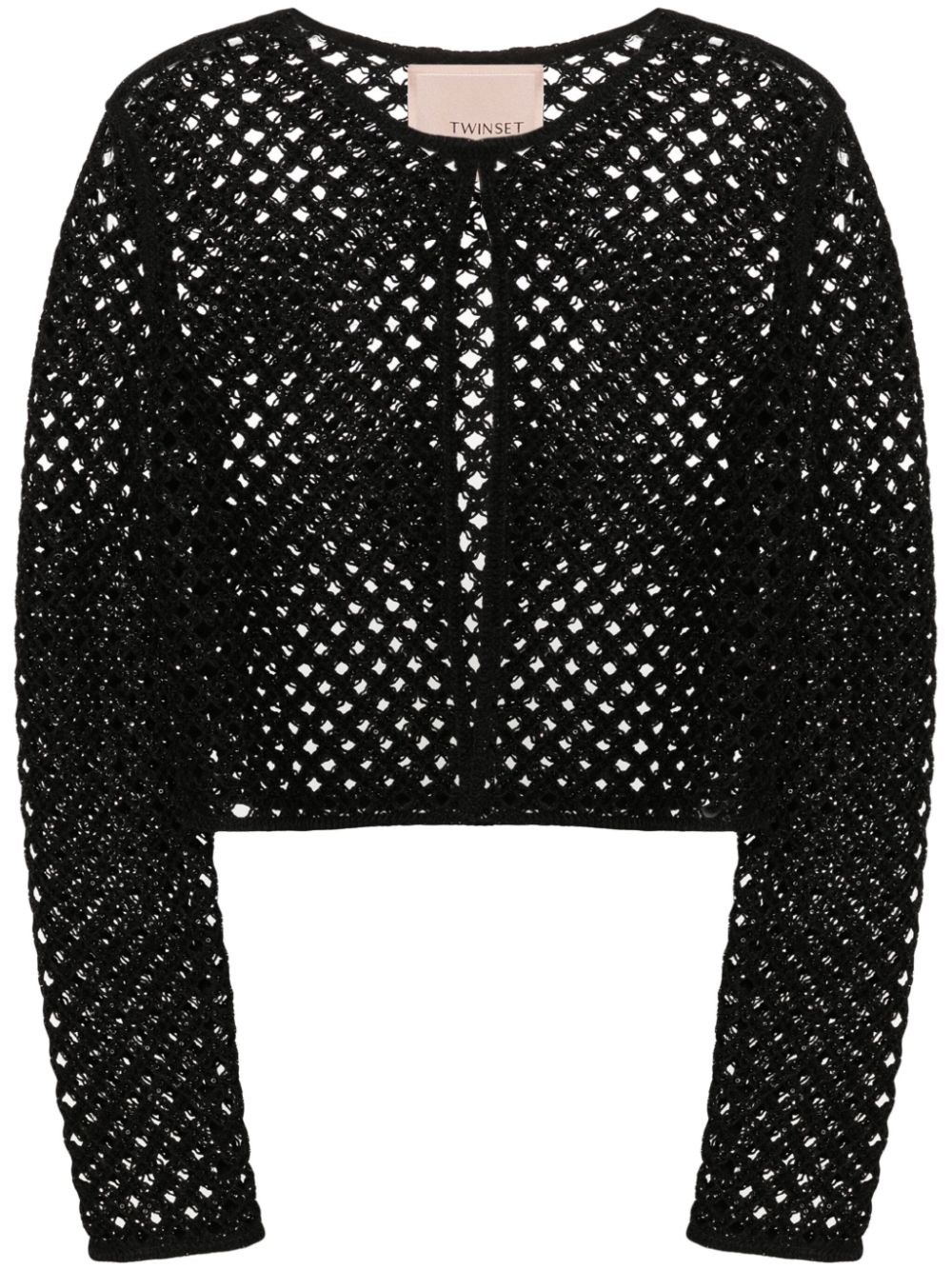 Twinset Giacca Crop Con Decorazione In Black