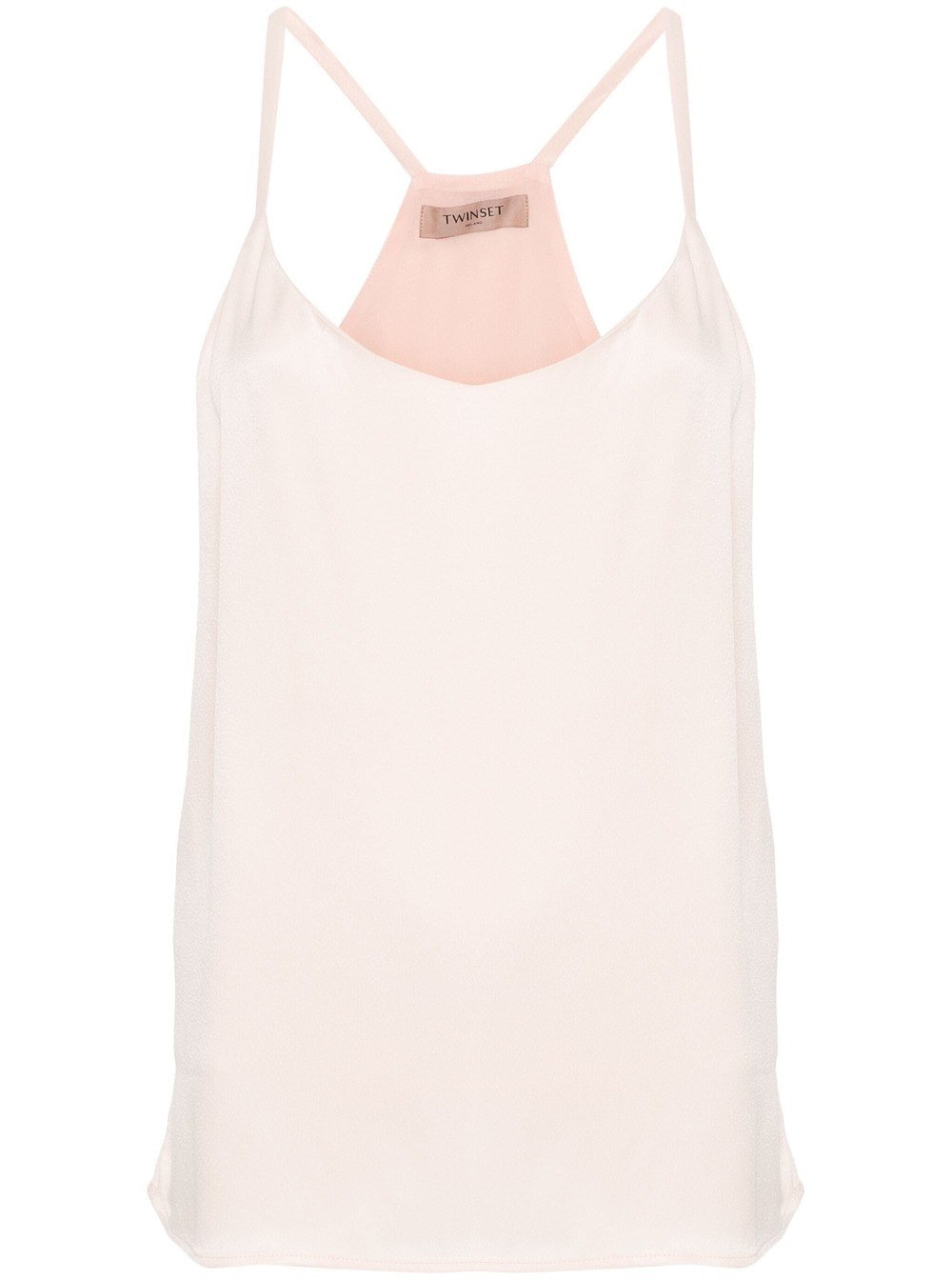 Twinset Sleeveless Satin Top In Pink