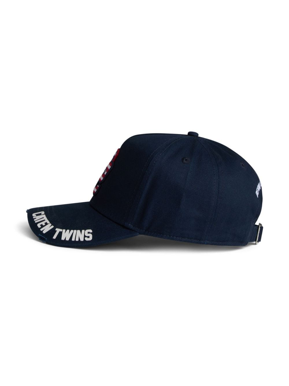 Dsquared2 Cappello Da Baseball Effetto Vissuto In Blue