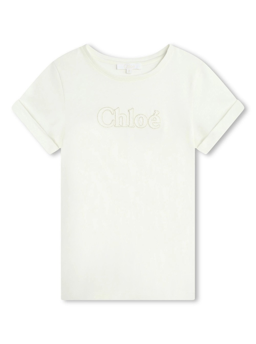 Shop Chloé T-shirt Con Ricamo In White
