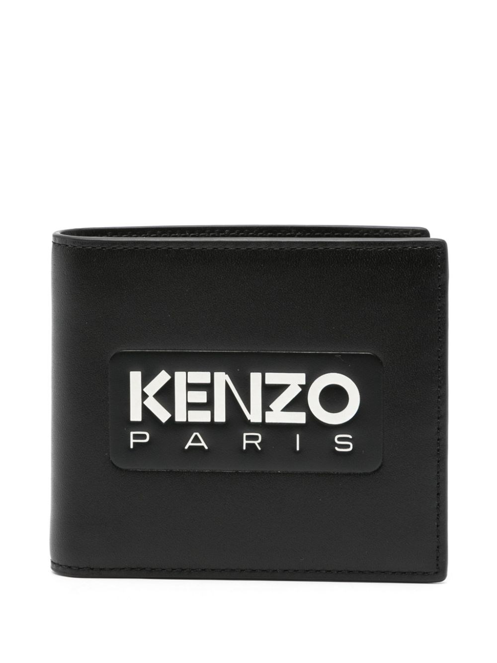 Kenzo Logo-embossed Leather Wallet In Black