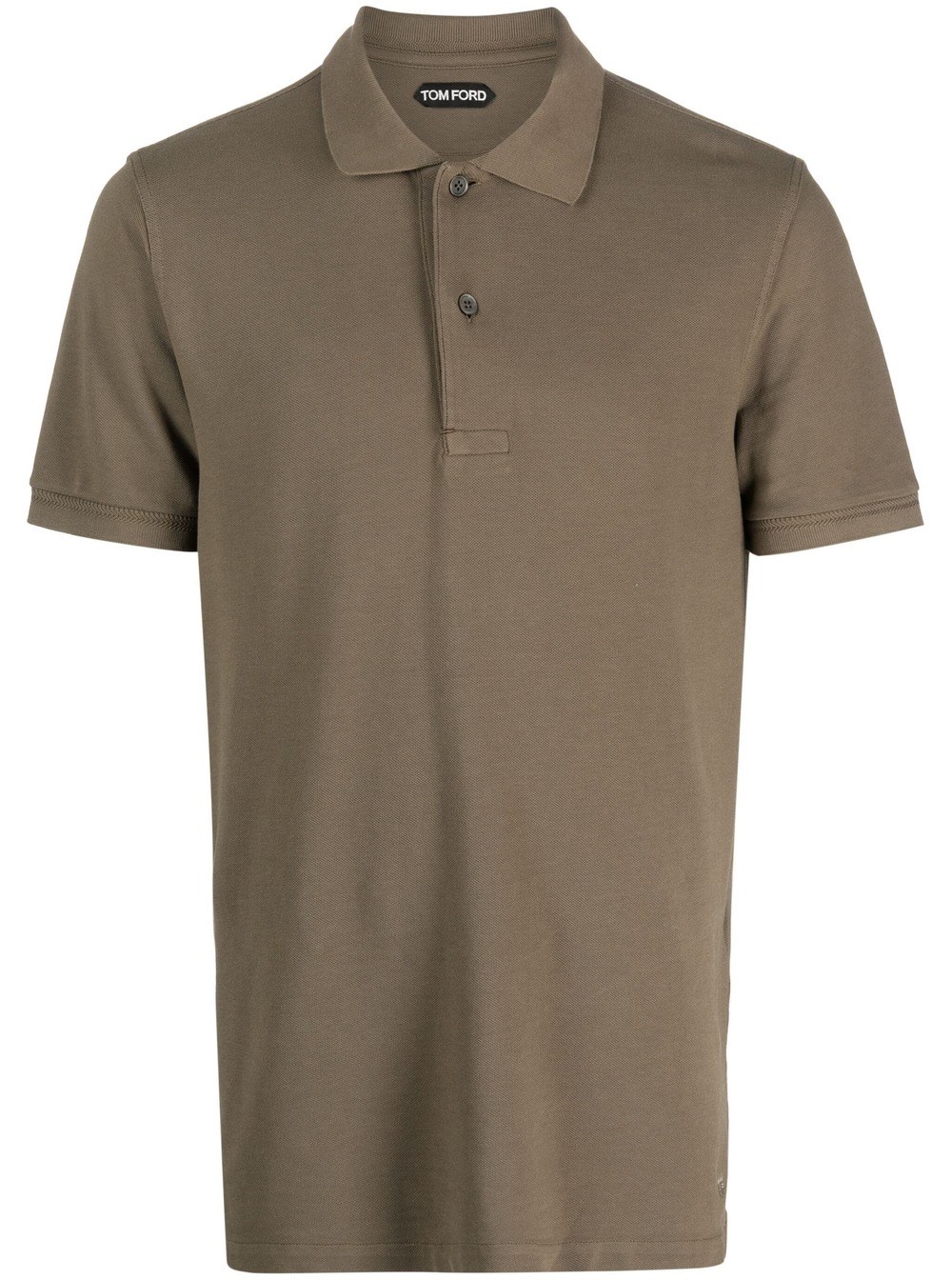 Shop Tom Ford Polo In Piqué In Green