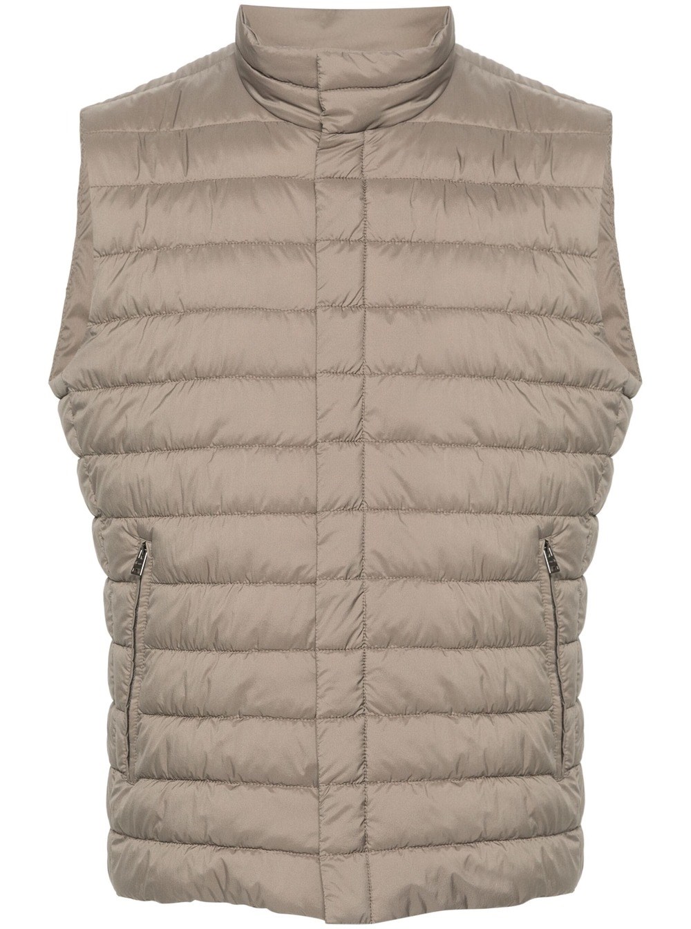 Herno Mock-neck Quilted Gilet In White