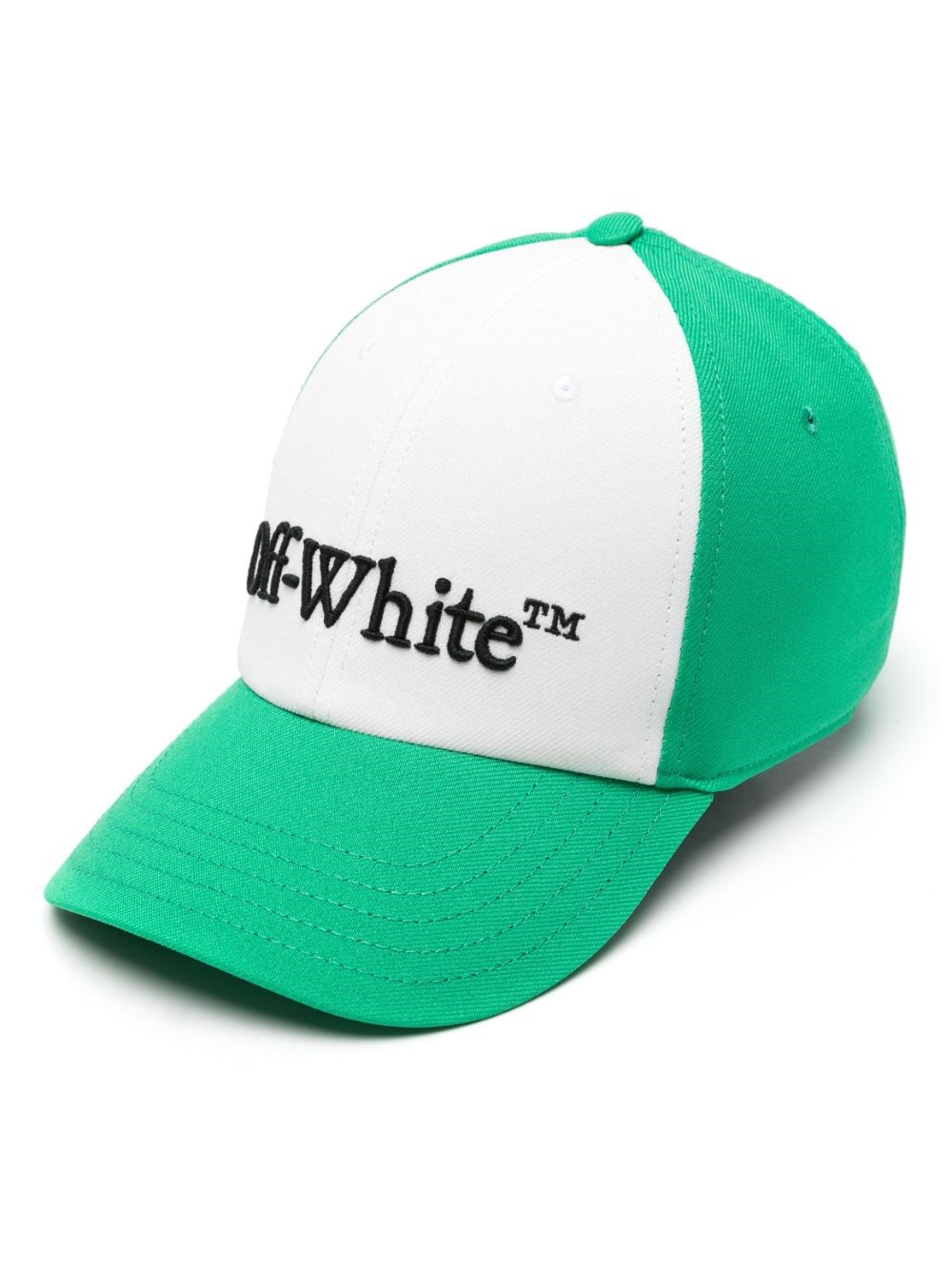 Shop Off-white Cappello Da Baseball Con Ricamo In Green