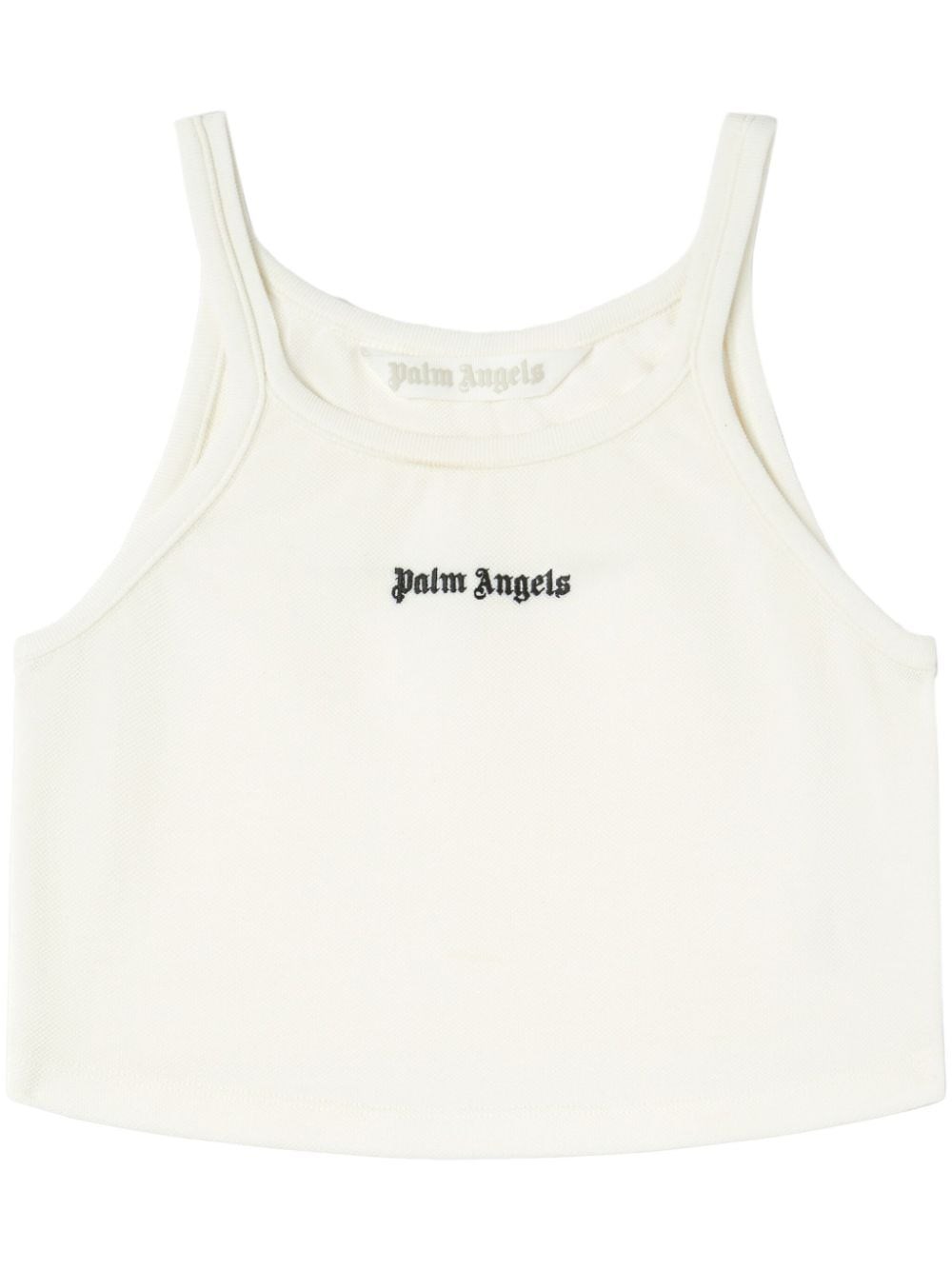 Shop Palm Angels Canotta Con Stampa In White