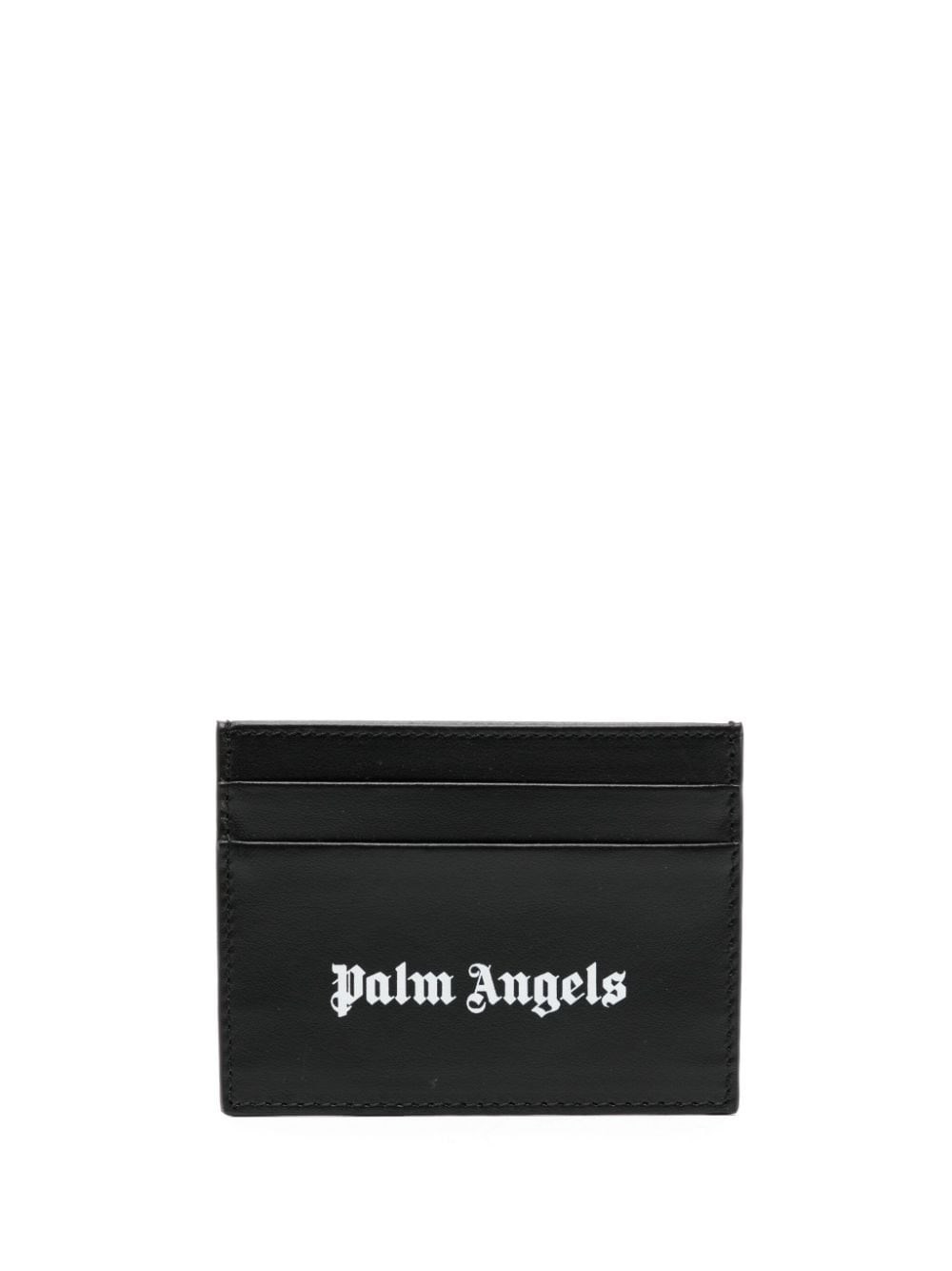Shop Palm Angels Portacarte Con Stampa In Black