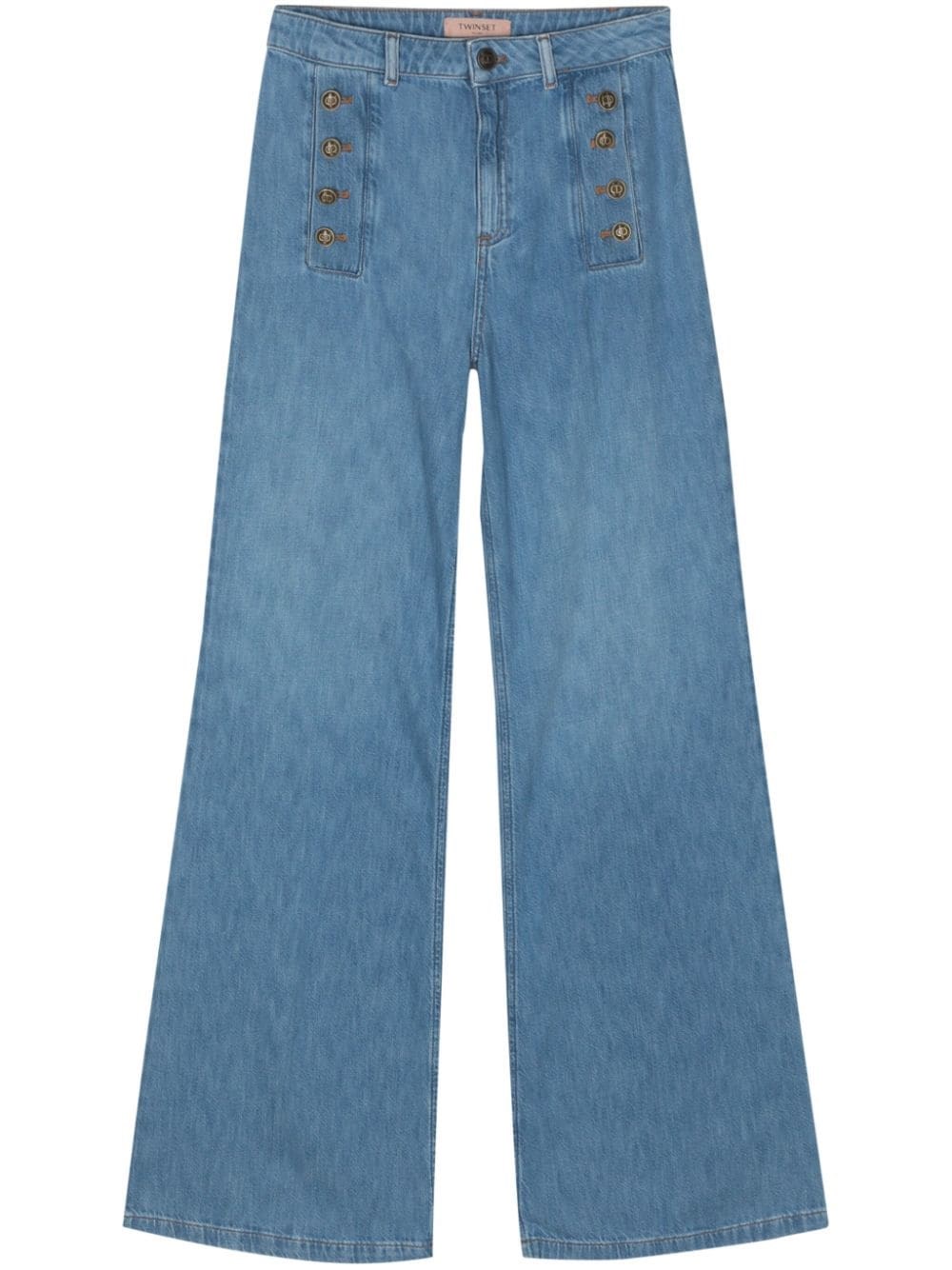 Shop Twinset Jeans Svasati A Vita Alta In Blue