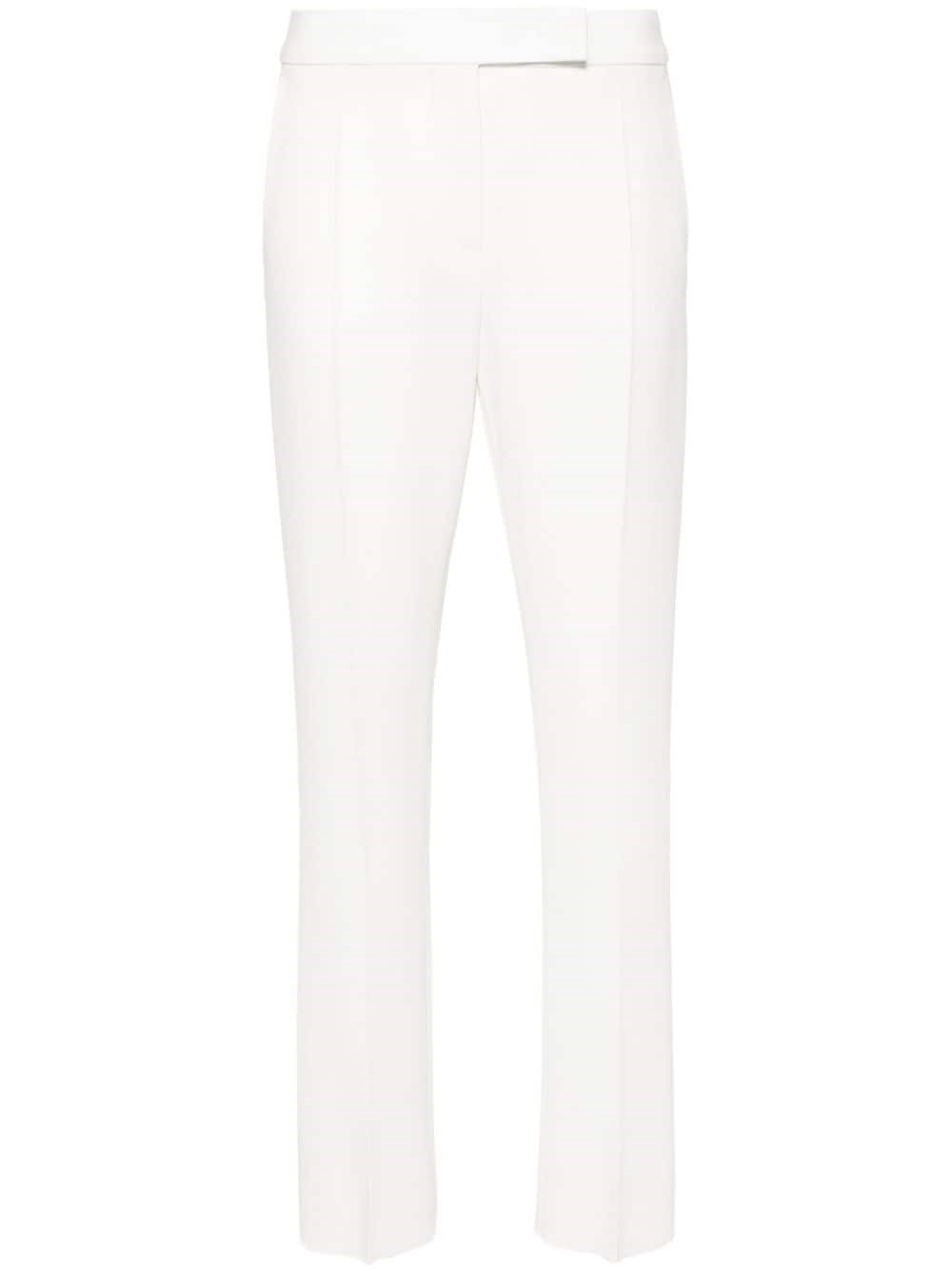 Shop Max Mara Pantalone Dritto In Lana In White