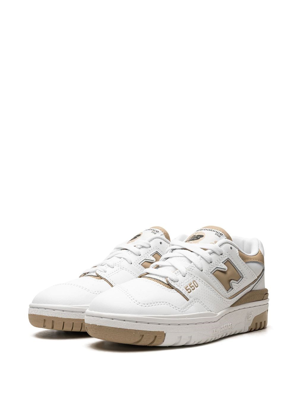 Shop New Balance Sneakers 550 White Beige