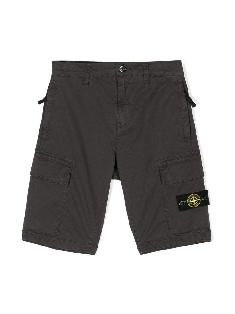 Shop Stone Island Junior Shorts Con Motivo Compass In Gray